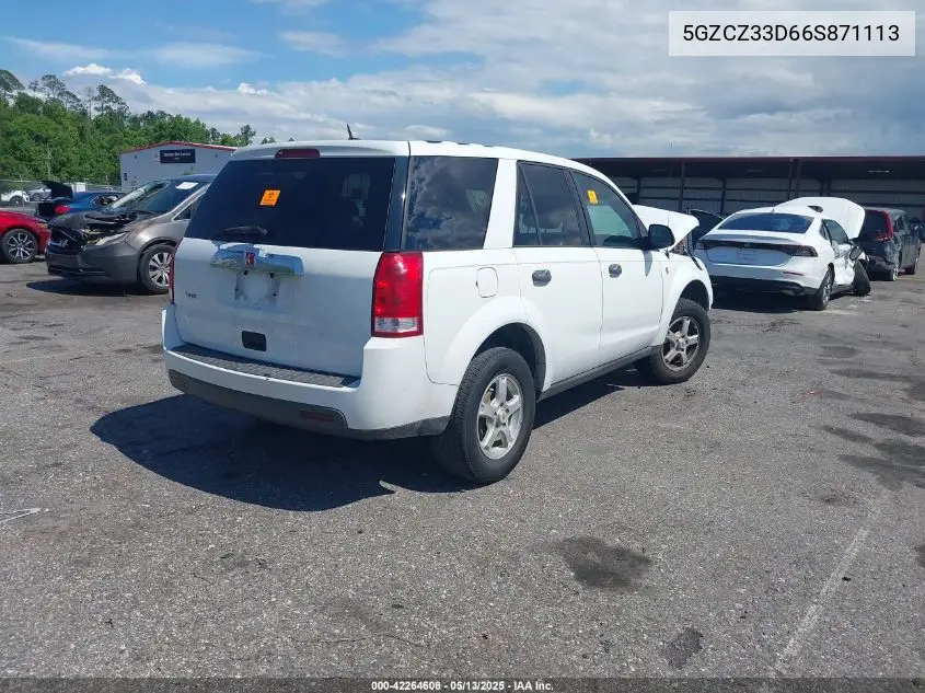 2006 Saturn Vue 4 Cyl VIN: 5GZCZ33D66S871113 Lot: 42264608