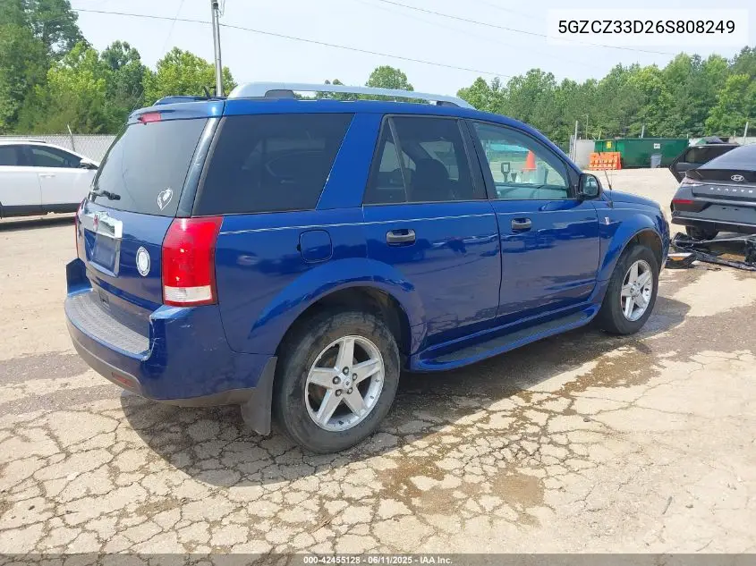 2006 Saturn Vue 4 Cyl VIN: 5GZCZ33D26S808249 Lot: 42455128