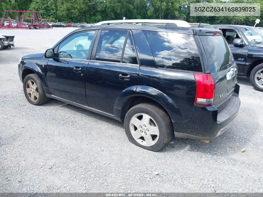 2006 Saturn Vue VIN: 5GZCZ63416S839025 Lot: 42516801