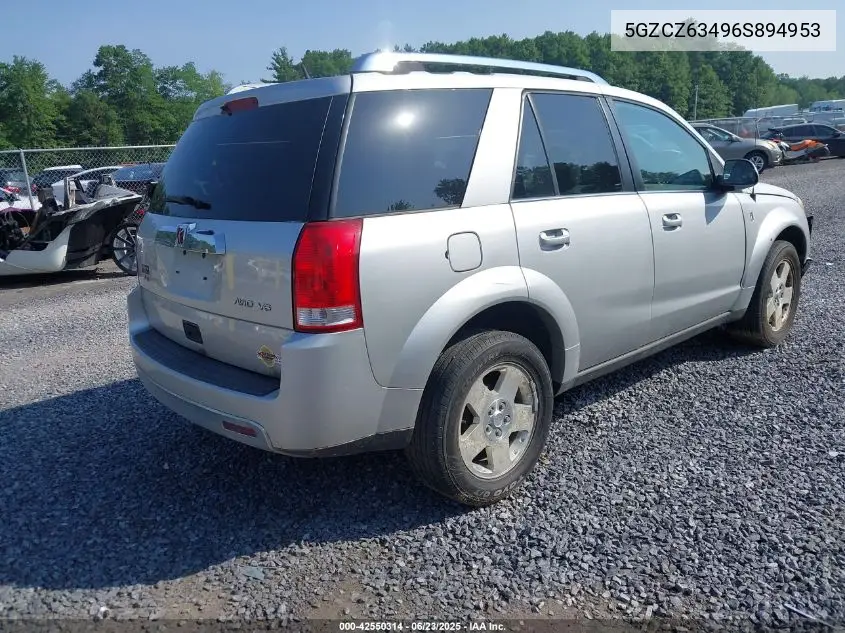 2006 Saturn Vue V6 VIN: 5GZCZ63496S894953 Lot: 42550314