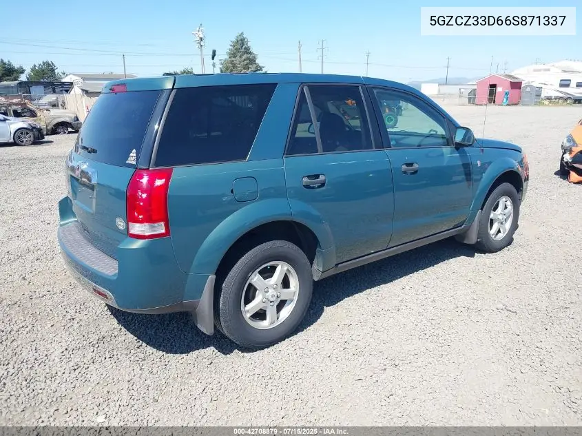 2006 Saturn Vue 4 Cyl VIN: 5GZCZ33D66S871337 Lot: 42708879