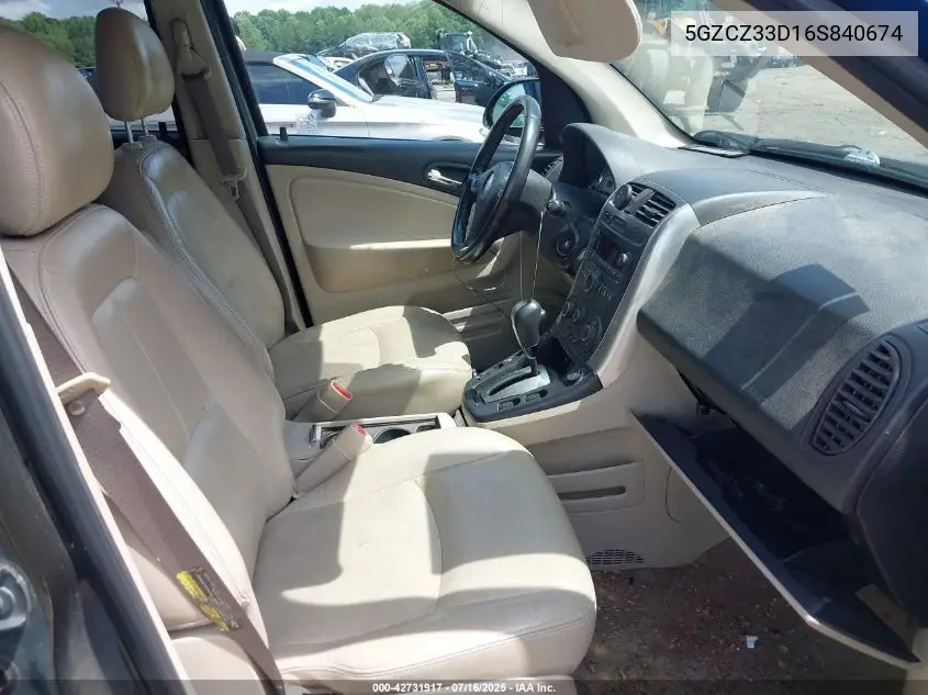 2006 Saturn Vue 4 Cyl VIN: 5GZCZ33D16S840674 Lot: 42731917