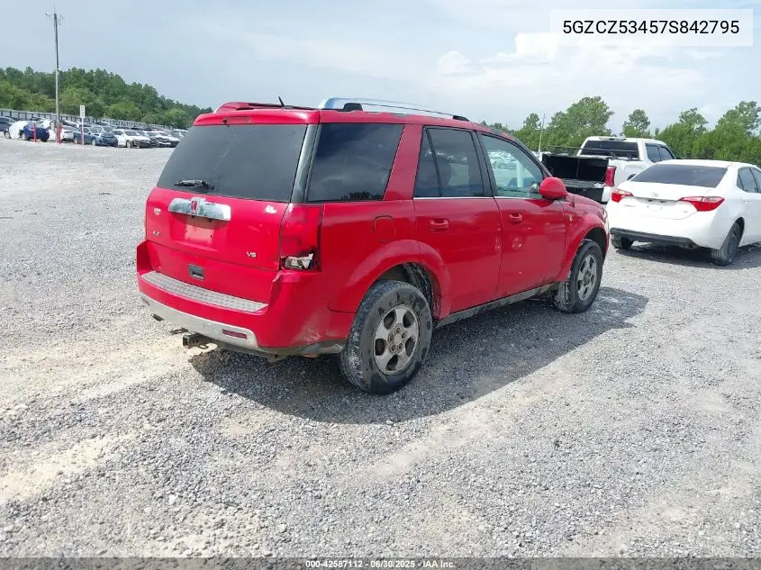 2007 Saturn Vue V6 VIN: 5GZCZ53457S842795 Lot: 42587112