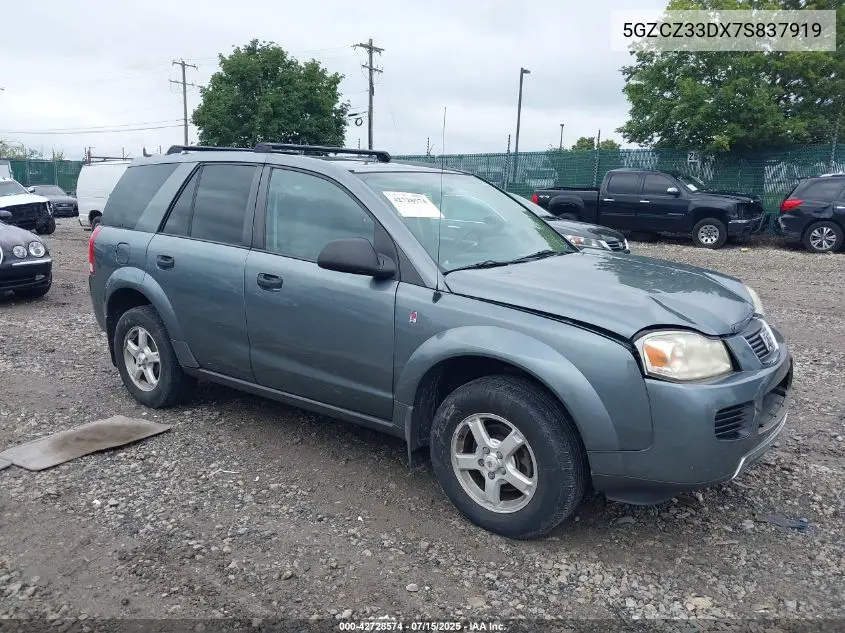 2007 Saturn Vue 4 Cyl VIN: 5GZCZ33DX7S837919 Lot: 42728574