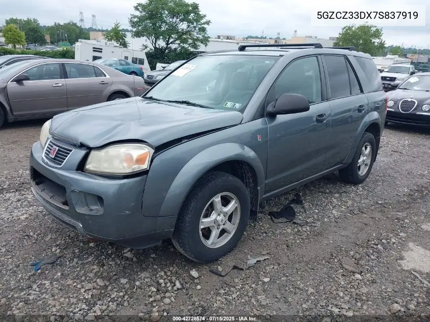 2007 Saturn Vue 4 Cyl VIN: 5GZCZ33DX7S837919 Lot: 42728574