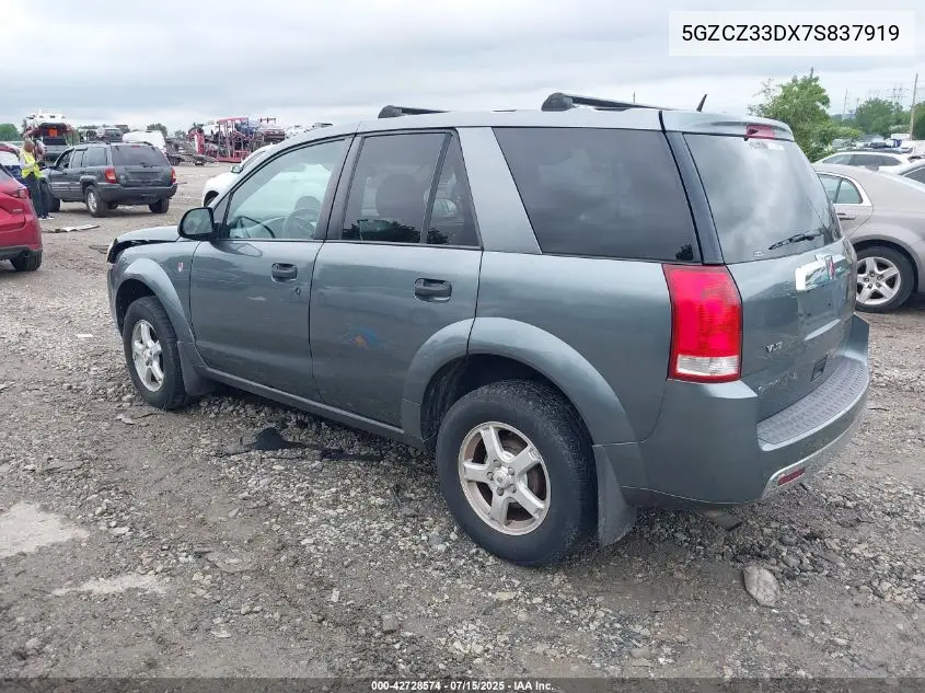 2007 Saturn Vue 4 Cyl VIN: 5GZCZ33DX7S837919 Lot: 42728574