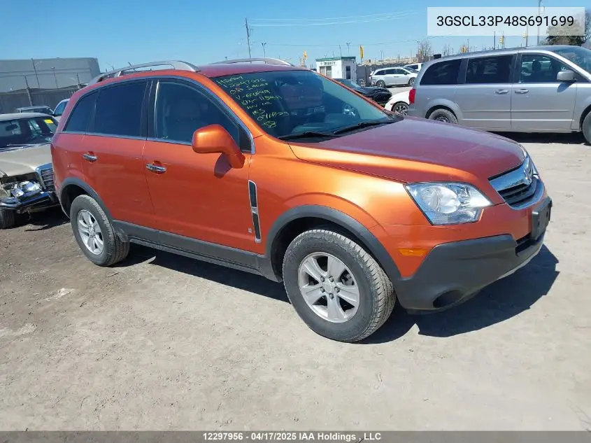 2008 Saturn Vue Xe VIN: 3GSCL33P48S691699 Lot: 12297956