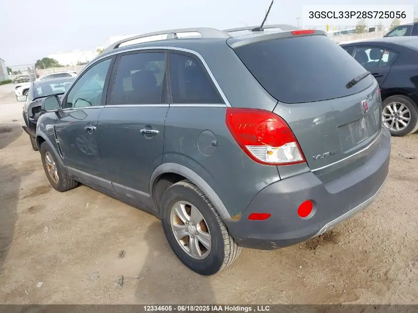 2008 Saturn Vue Xe VIN: 3GSCL33P28S725056 Lot: 12334605