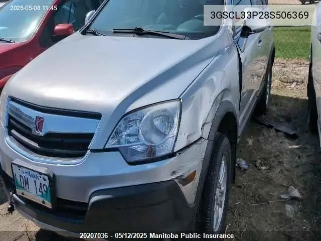 2008 Saturn Vue Xe VIN: 3GSCL33P28S506369 Lot: 20207036
