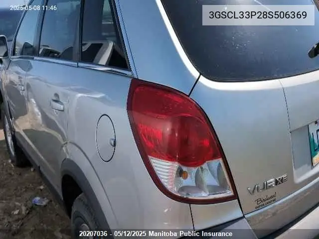 2008 Saturn Vue Xe VIN: 3GSCL33P28S506369 Lot: 20207036
