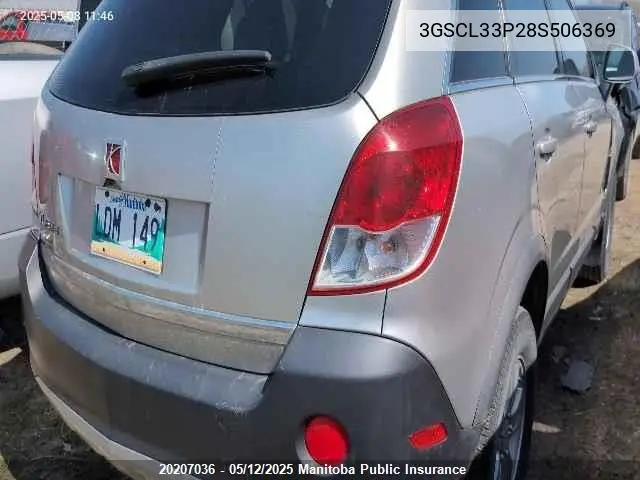 2008 Saturn Vue Xe VIN: 3GSCL33P28S506369 Lot: 20207036