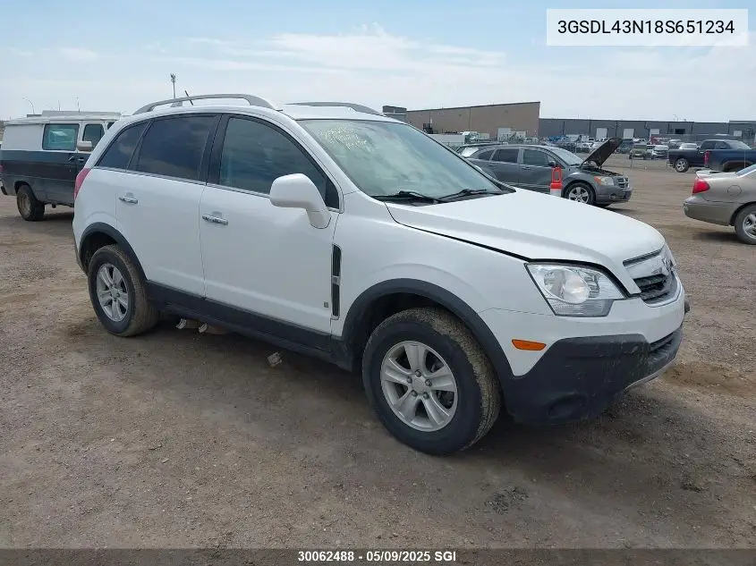 2008 Saturn Vue Xe VIN: 3GSDL43N18S651234 Lot: 30062488