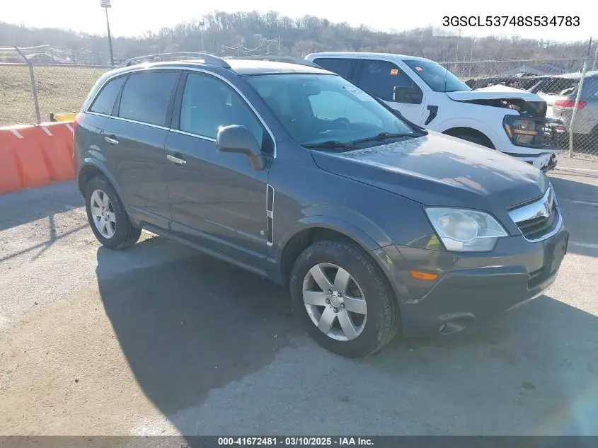 2008 Saturn Vue V6 Xr VIN: 3GSCL53748S534783 Lot: 41672481