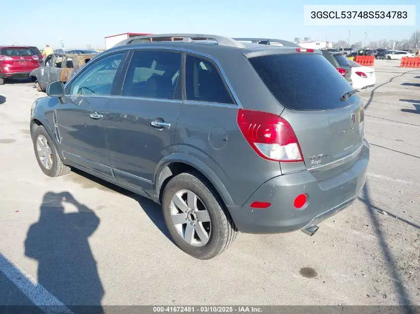 2008 Saturn Vue V6 Xr VIN: 3GSCL53748S534783 Lot: 41672481