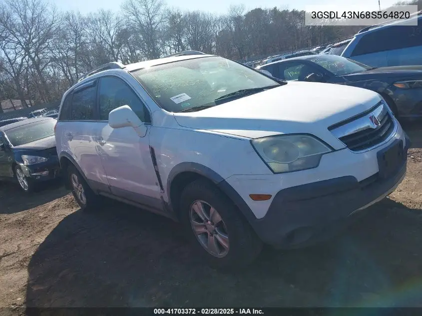 2008 Saturn Vue V6 Xe VIN: 3GSDL43N68S564820 Lot: 41703372