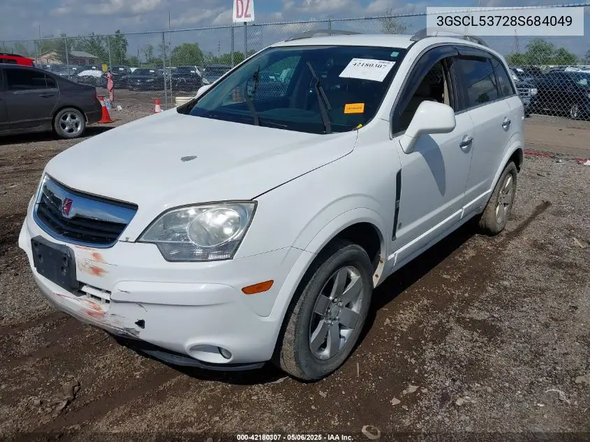 2008 Saturn Vue V6 Xr VIN: 3GSCL53728S684049 Lot: 42180307