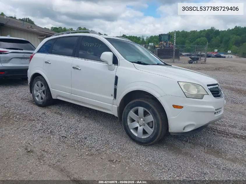 2008 Saturn Vue V6 Xr VIN: 3GSCL53778S729406 Lot: 42188979