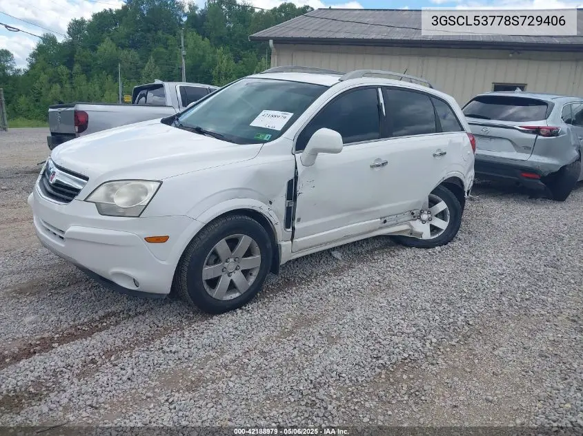 2008 Saturn Vue V6 Xr VIN: 3GSCL53778S729406 Lot: 42188979