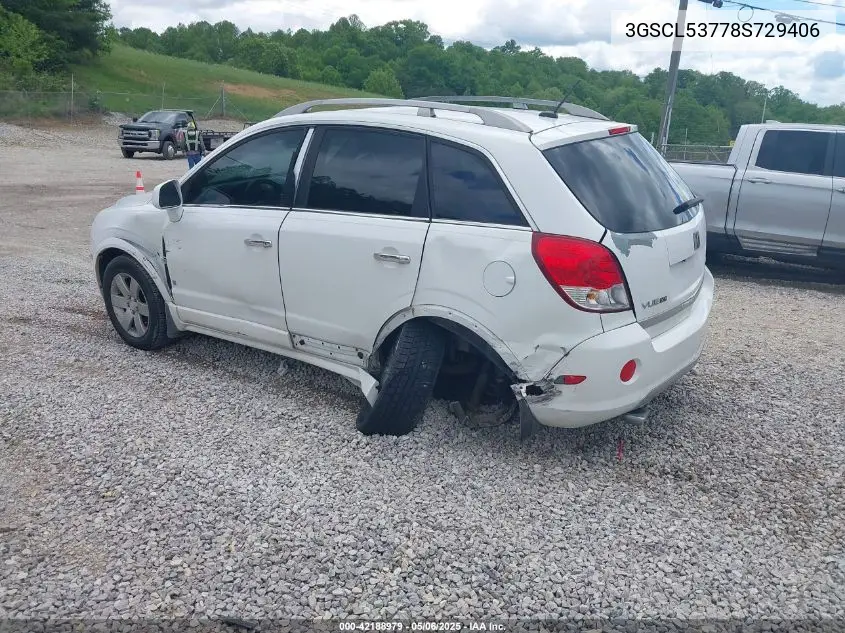 2008 Saturn Vue V6 Xr VIN: 3GSCL53778S729406 Lot: 42188979