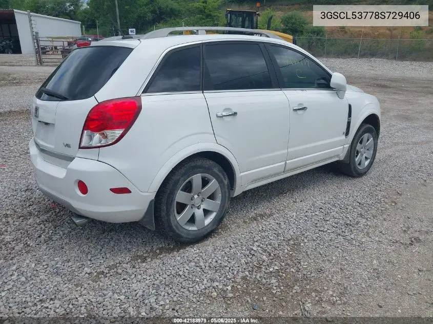 2008 Saturn Vue V6 Xr VIN: 3GSCL53778S729406 Lot: 42188979