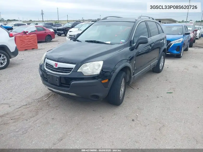 2008 Saturn Vue 4-Cyl Xe VIN: 3GSCL33P08S620726 Lot: 42196590
