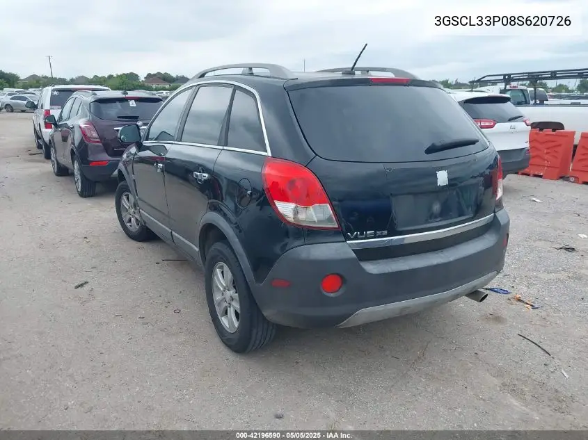 2008 Saturn Vue 4-Cyl Xe VIN: 3GSCL33P08S620726 Lot: 42196590