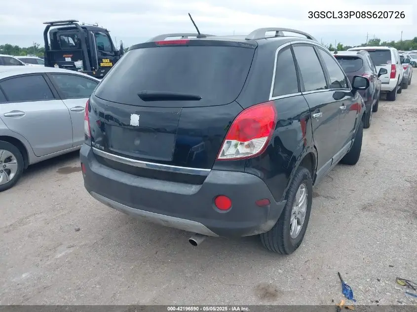2008 Saturn Vue 4-Cyl Xe VIN: 3GSCL33P08S620726 Lot: 42196590