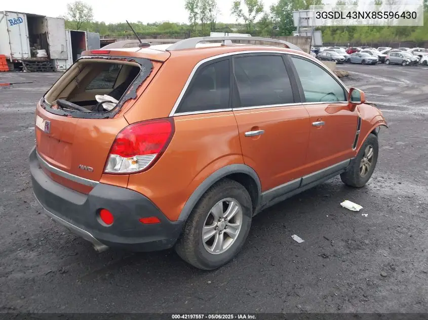 2008 Saturn Vue V6 Xe VIN: 3GSDL43NX8S596430 Lot: 42197557
