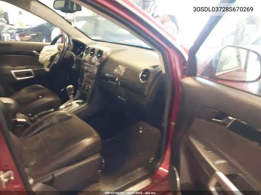 2008 Saturn Vue Red Line VIN: 3GSDL03728S670269 Lot: 42198791