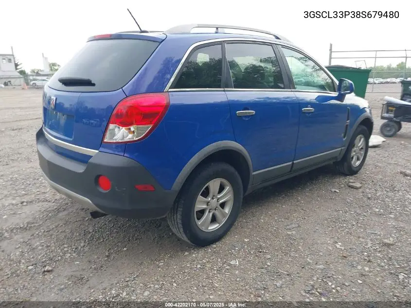 2008 Saturn Vue 4-Cyl Xe VIN: 3GSCL33P38S679480 Lot: 42202170