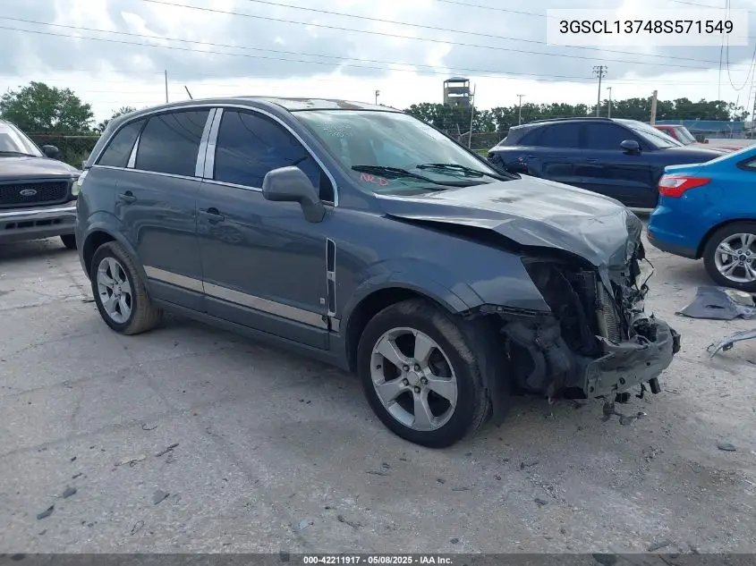 2008 Saturn Vue Red Line VIN: 3GSCL13748S571549 Lot: 42211917