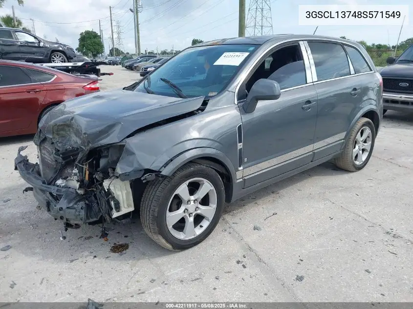 2008 Saturn Vue Red Line VIN: 3GSCL13748S571549 Lot: 42211917