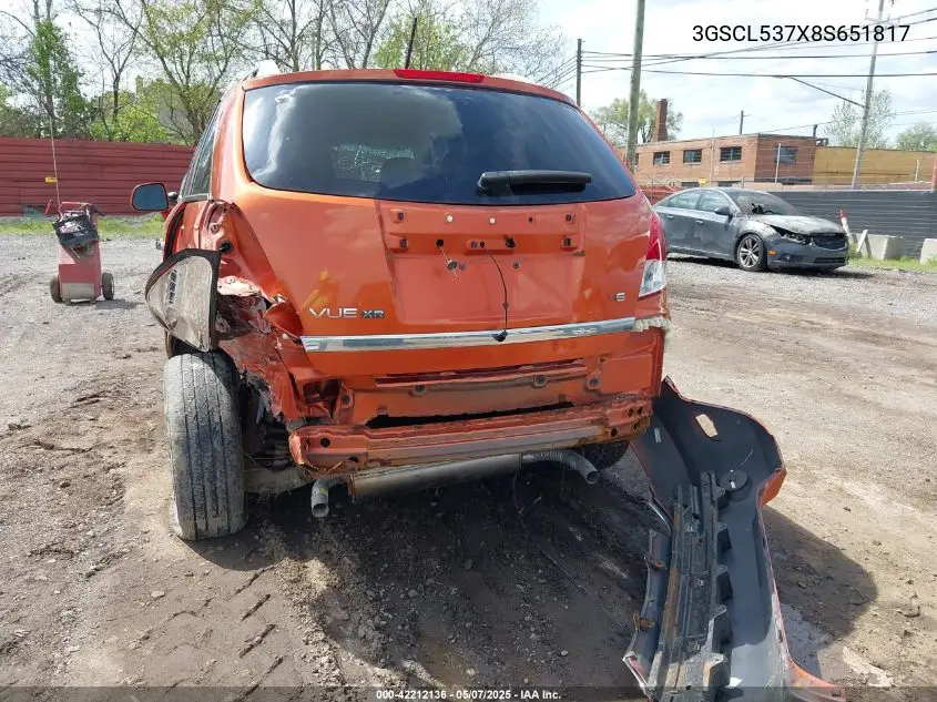 2008 Saturn Vue V6 Xr VIN: 3GSCL537X8S651817 Lot: 42212136