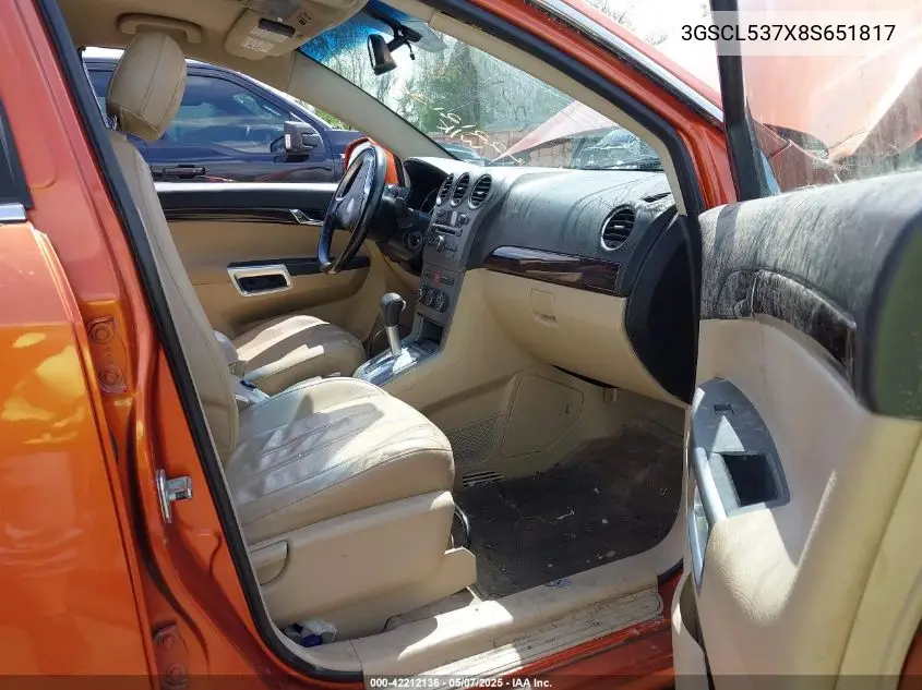 2008 Saturn Vue V6 Xr VIN: 3GSCL537X8S651817 Lot: 42212136