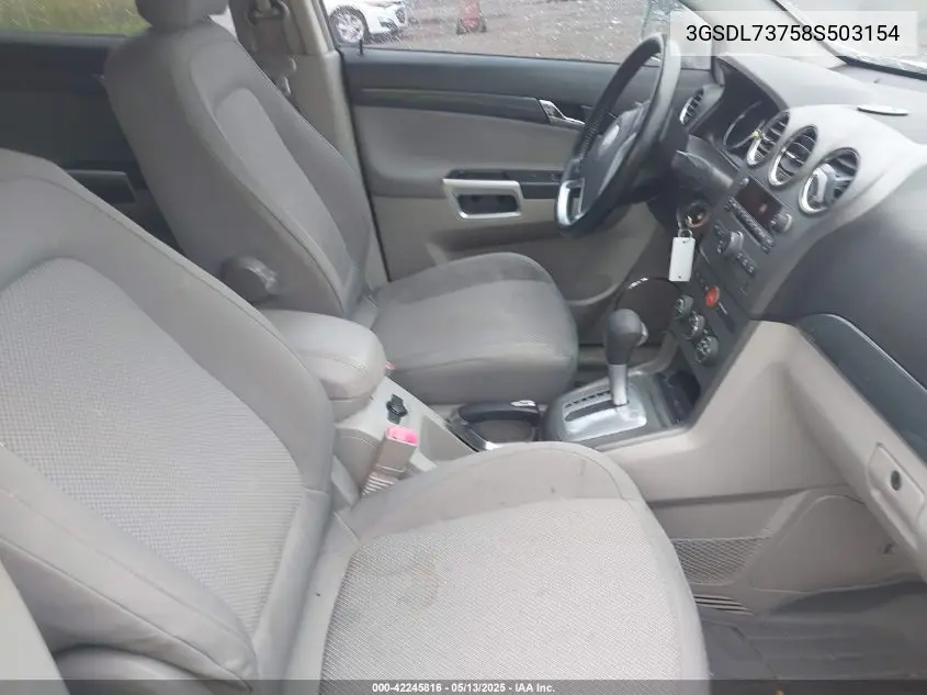 2008 Saturn Vue V6 Xr VIN: 3GSDL73758S503154 Lot: 42245816