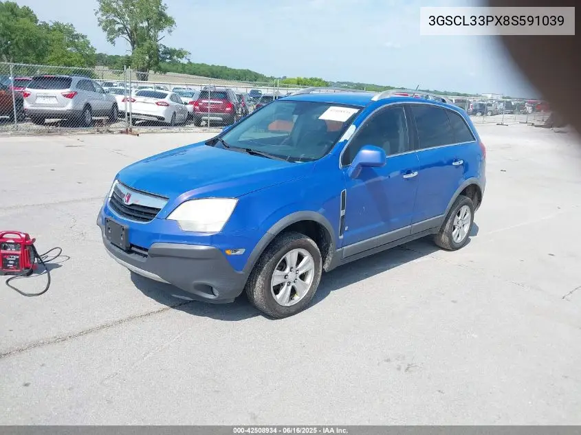 2008 Saturn Vue 4-Cyl Xe VIN: 3GSCL33PX8S591039 Lot: 42508934