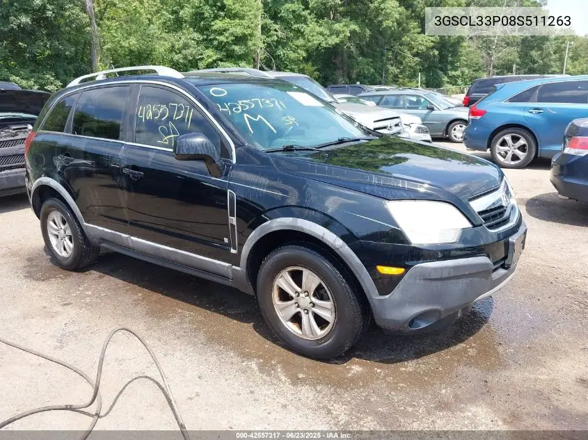 2008 Saturn Vue 4-Cyl Xe VIN: 3GSCL33P08S511263 Lot: 42557317