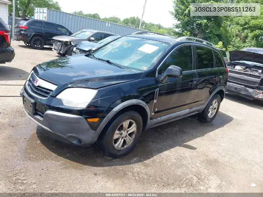 2008 Saturn Vue 4-Cyl Xe VIN: 3GSCL33P08S511263 Lot: 42557317