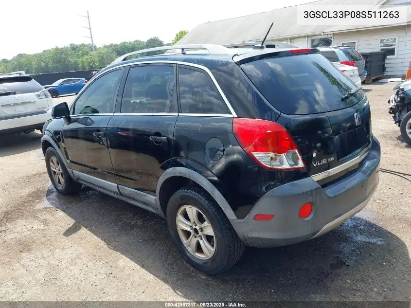 2008 Saturn Vue 4-Cyl Xe VIN: 3GSCL33P08S511263 Lot: 42557317