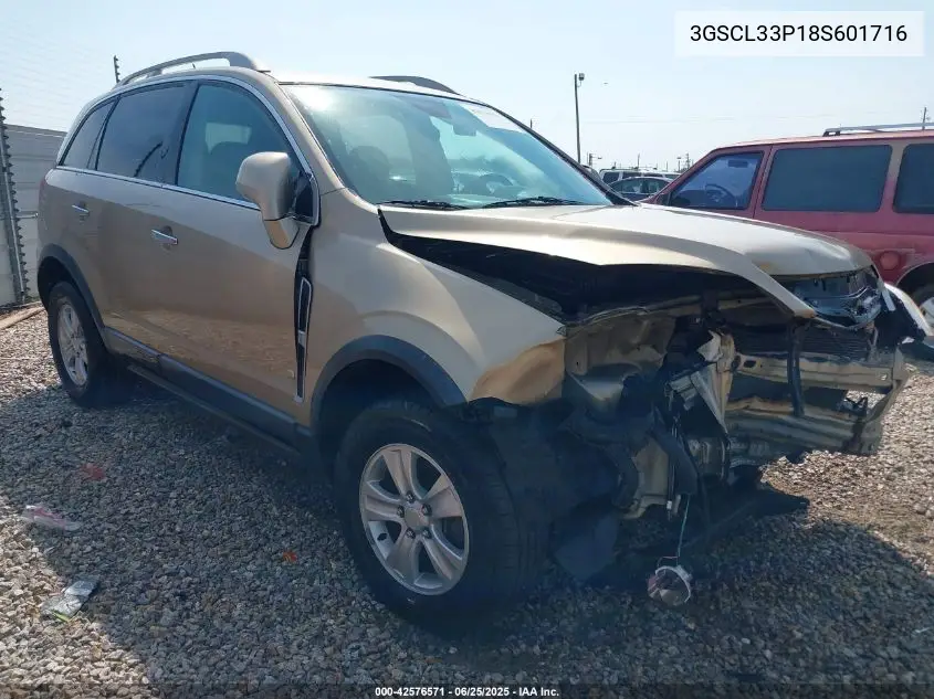 2008 Saturn Vue 4-Cyl Xe VIN: 3GSCL33P18S601716 Lot: 42576571
