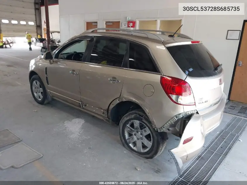 2008 Saturn Vue V6 Xr VIN: 3GSCL53728S685735 Lot: 42585672