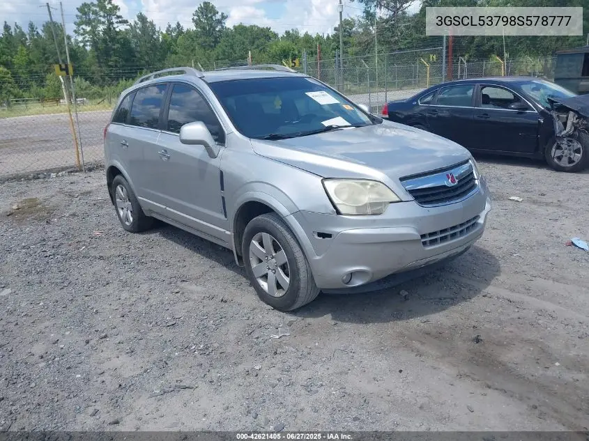 2008 Saturn Vue V6 Xr VIN: 3GSCL53798S578777 Lot: 42621405