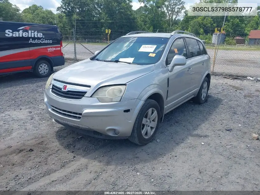 2008 Saturn Vue V6 Xr VIN: 3GSCL53798S578777 Lot: 42621405
