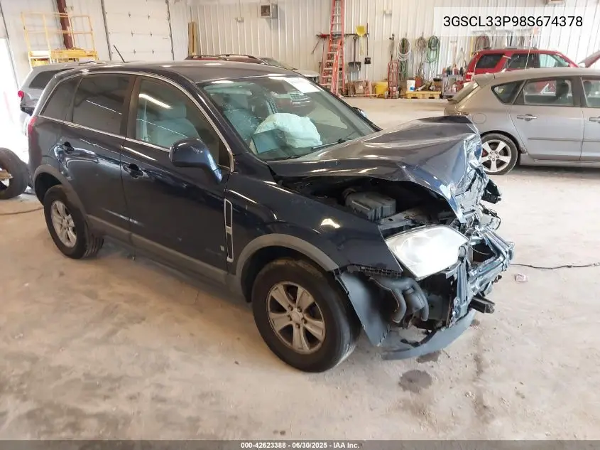 2008 Saturn Vue 4-Cyl Xe VIN: 3GSCL33P98S674378 Lot: 42623388