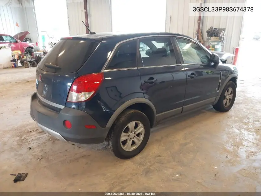 2008 Saturn Vue 4-Cyl Xe VIN: 3GSCL33P98S674378 Lot: 42623388