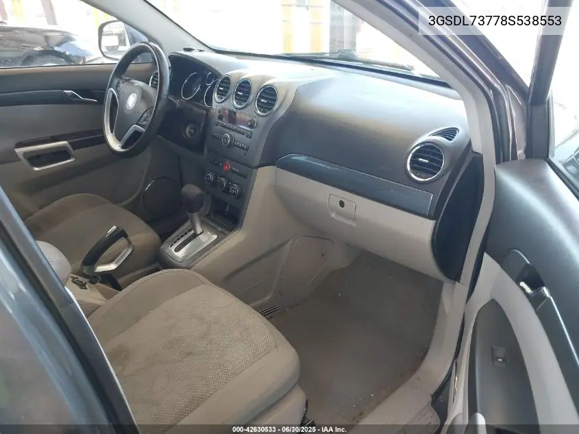 2008 Saturn Vue V6 Xr VIN: 3GSDL73778S538553 Lot: 42630533