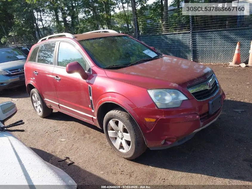 2008 Saturn Vue V6 Xr VIN: 3GSCL53788S667160 Lot: 42648239