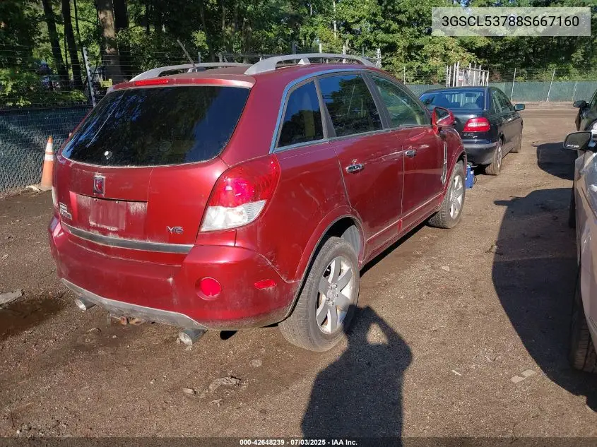 2008 Saturn Vue V6 Xr VIN: 3GSCL53788S667160 Lot: 42648239
