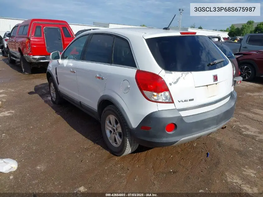 2008 Saturn Vue 4-Cyl Xe VIN: 3GSCL33P68S675987 Lot: 42654803