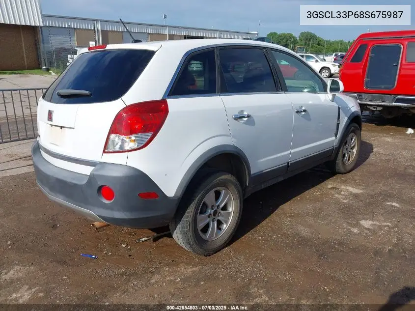 2008 Saturn Vue 4-Cyl Xe VIN: 3GSCL33P68S675987 Lot: 42654803